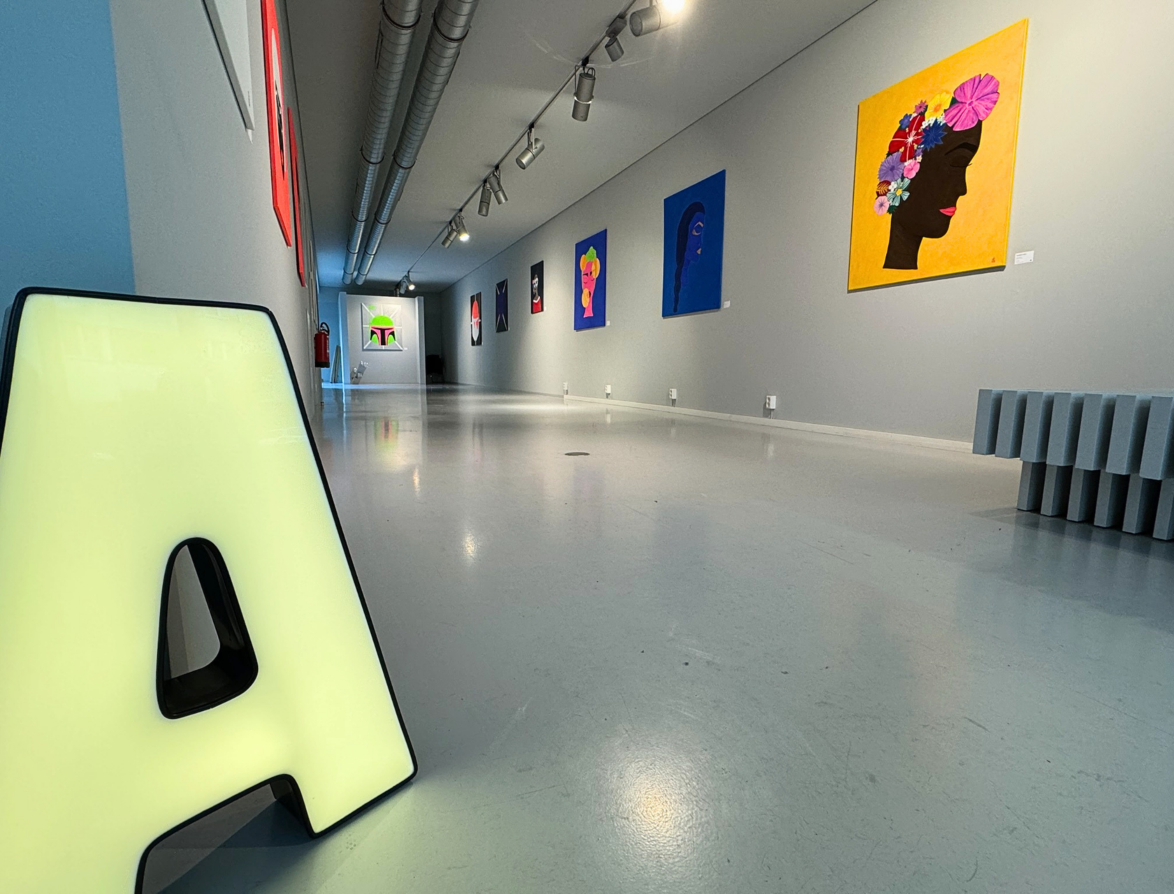 Pop Art Ausstellung von innen