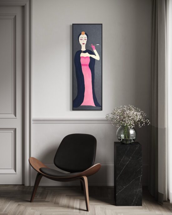Madame im Abendkleid