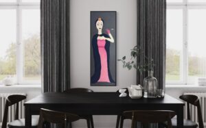 Madame im Abendkleid