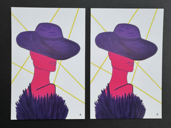 Postkarte Pink Lady